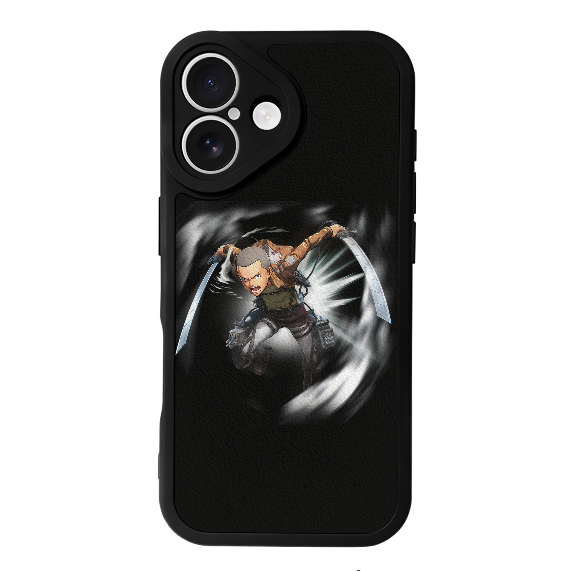 （画像用） 進撃の巨人 コニー·スプリンガー Attack on Titan Connie Springer 【iPhone 16シリーズ対応】シリコンスマホケース（レザー調） 材質：シリコン